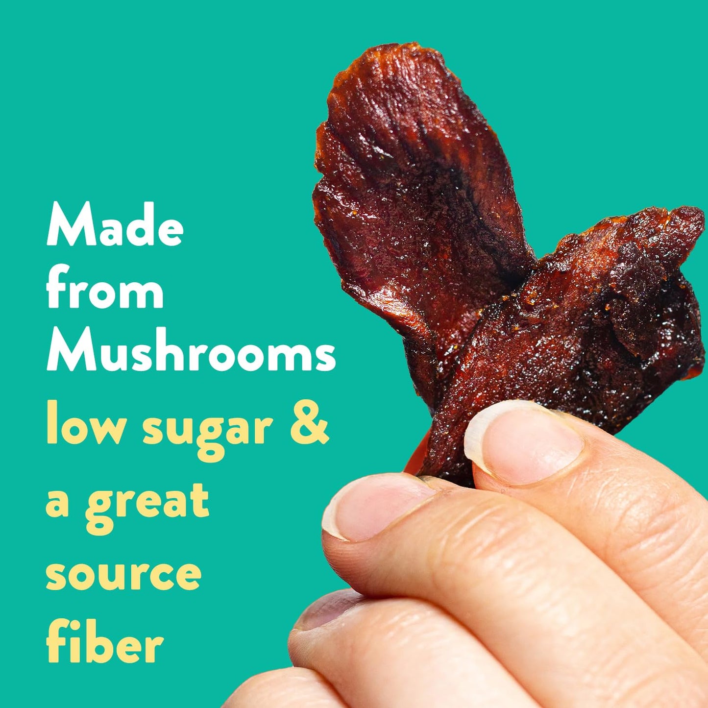 Moku Plant-Based Mushroom Jerky, Sweet & Spicy (6 Pack) Vegan Jerky, Gluten Free, Soy-Free, Non-Gmo Vegan Snacks, Vegan Meat No