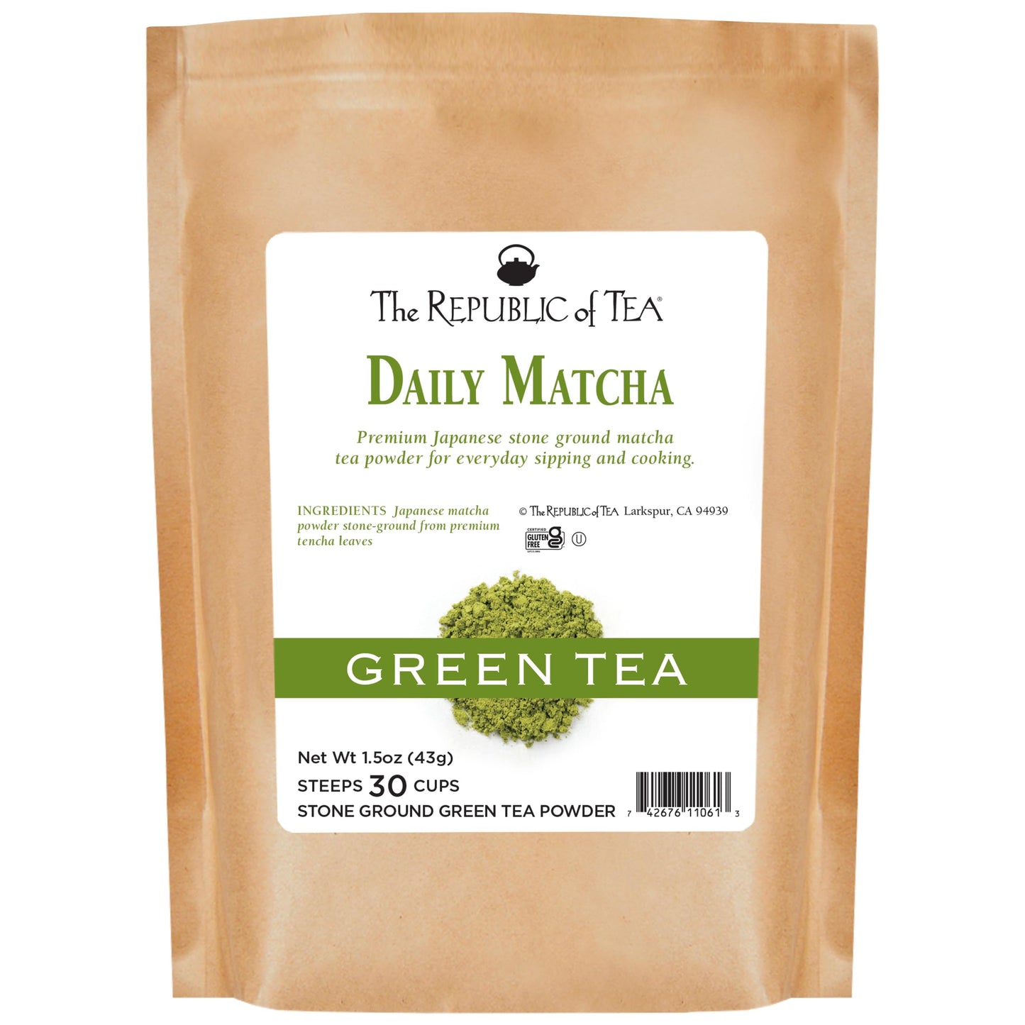 The Republic of Tea Daily Matcha 1.5 oz Refill