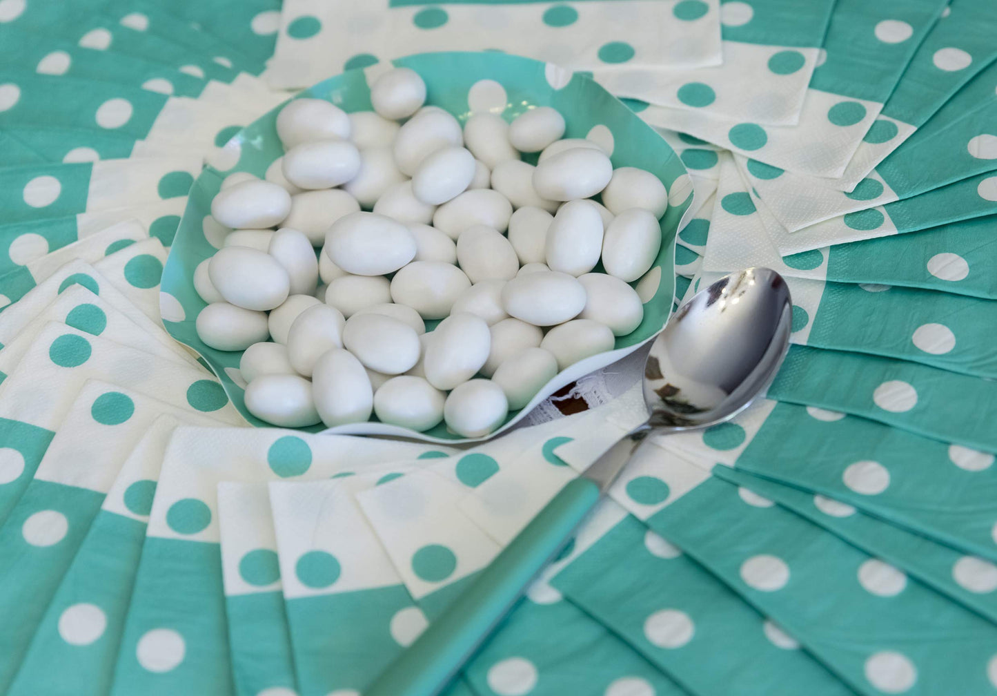 White Jordan Almonds (4-Pack) Wedding Shower Party Favor Premium White Candied Nuts (6 Lbs Total)