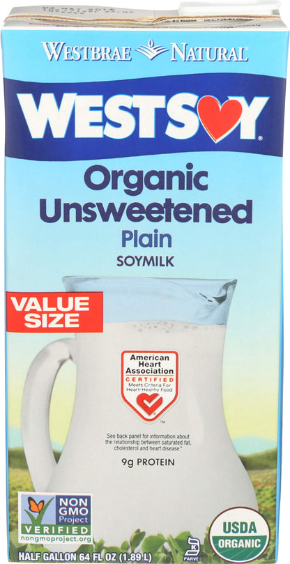 Westsoy Soymilk, Unsweetened, Original, 64-Ounce (Pack of 4)