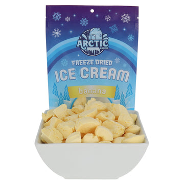 Arctic Farms Freeze Dried Ice Cream Bits Bagged And Boxed - Does Not Melt (Banana)