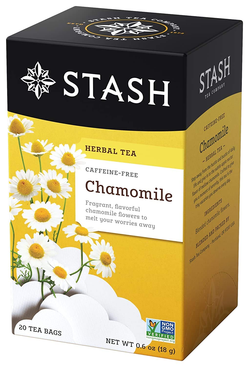 Stash Premium Chamomile Herbal Tea Bags, 20-Count Boxes, Pack of 6, Bulk Multi-pack