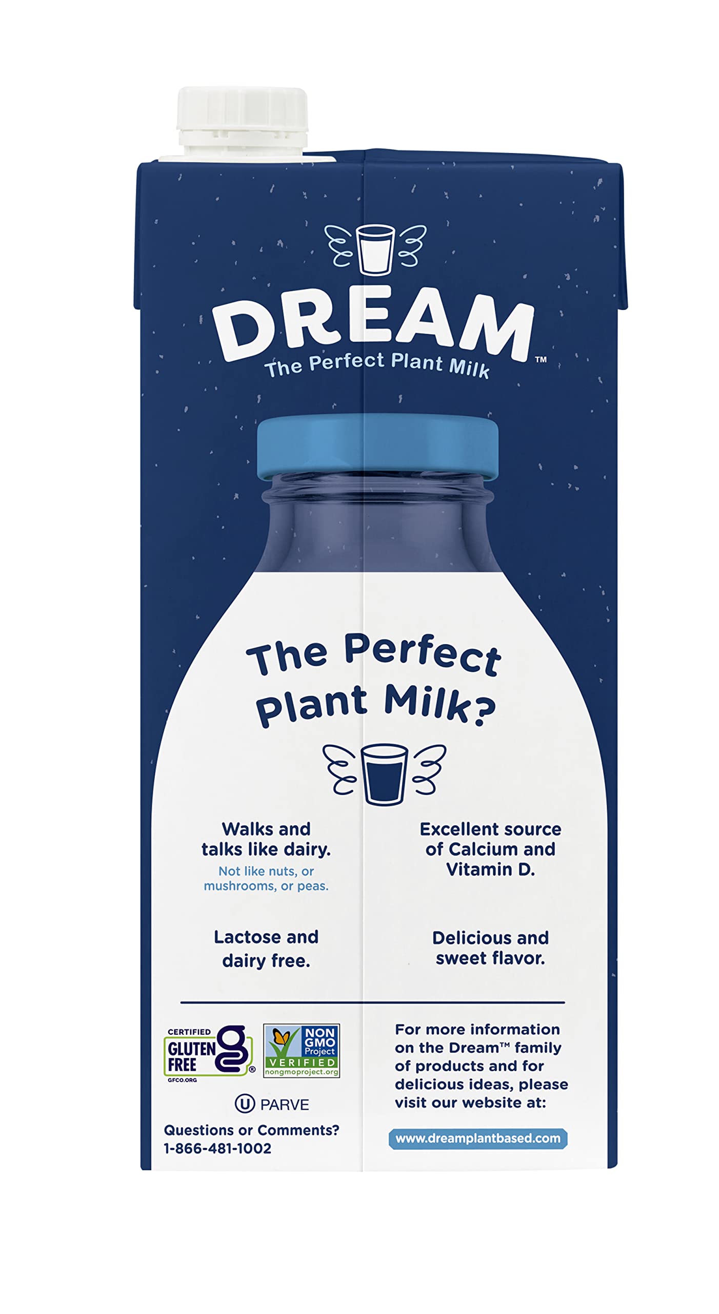 Rice Dream Organic Rice Milk Drink, Enriched Original, Calcium & Vitamin D, Vegan Dairy Alternative, Lactose Free, Shelf Stable,