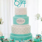 [Usa-Sales] She Said Yes Cake Topper, Teal, Bridal Shower, Engagement Party Decoration, By Usa-Sales Seller