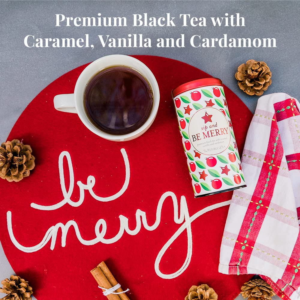 The Republic of Tea Holiday Gift Tea, Naturally Caffeinated, 50 Tea Bags