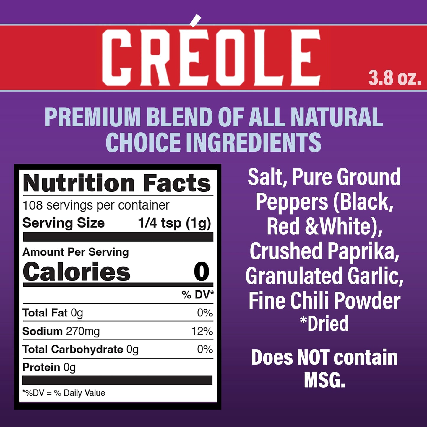 Creole Seasoning 3.8 Oz & Blackened Seasoning 2.75 Oz Cajun'S Choice Louisiana Foods (Pack)