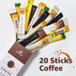 Cutie Mango Maxim & Kanu Premium Korean Instant Coffee Sampler White, Mocha Gold, Americano, Latte Caf  -Style Camping Party Eas