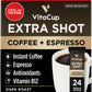 VitaCup Extra Shot Instant Coffee Packets, Bold Dark Roast with Vitamin B12, 24 Count