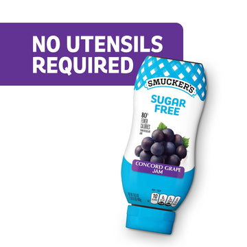 Smuckers Squeeze Sugar Free Concord Grape Jam, 16.5 Oz. Bottle, 12 Count