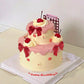 Keaziu 20 Pack Bow Cupcake Toppers, Fabric, 2x0.05, Red 2, Birthday Party Decorations