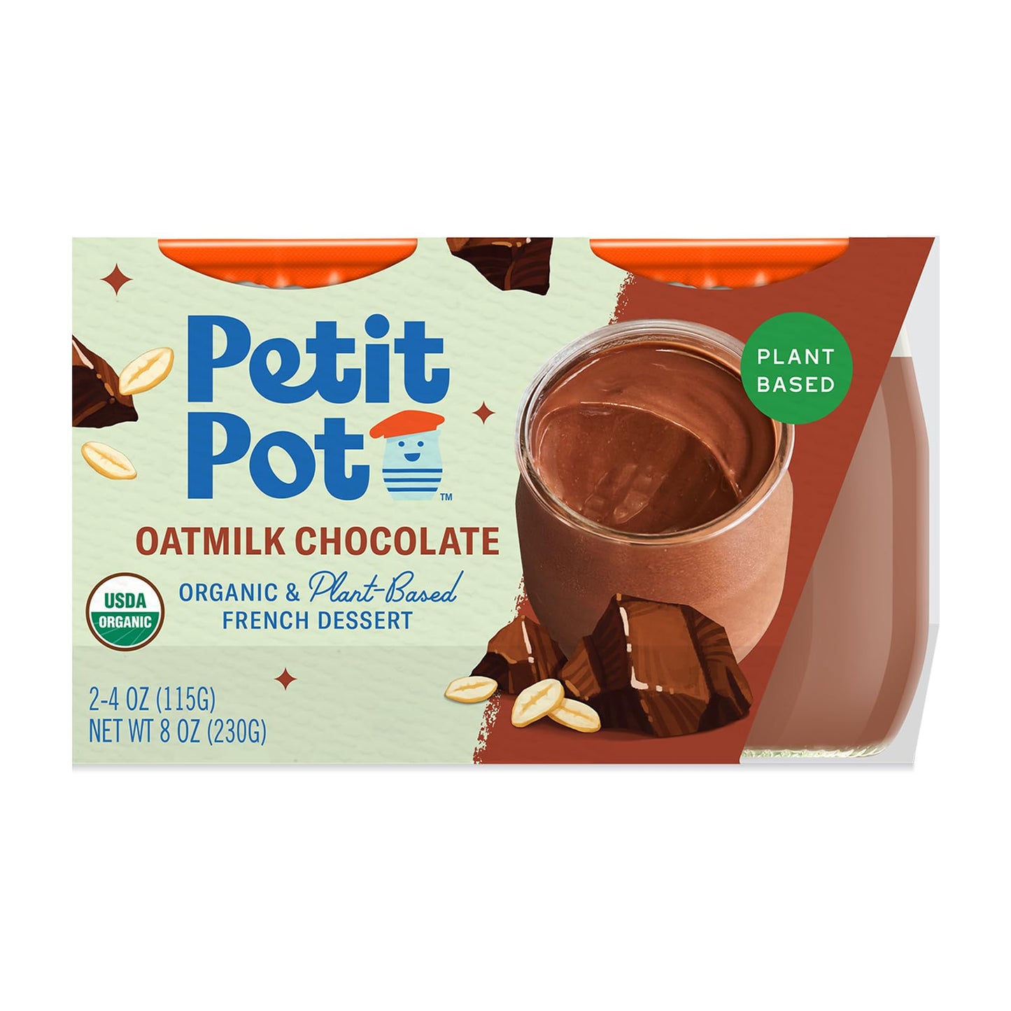 Petit Pot | Organic French Dessert | Plant-Based Oatmilk Chocolate | Gluten-Free | Kosher | Ready-to-Eat | No Artificial Ingredi