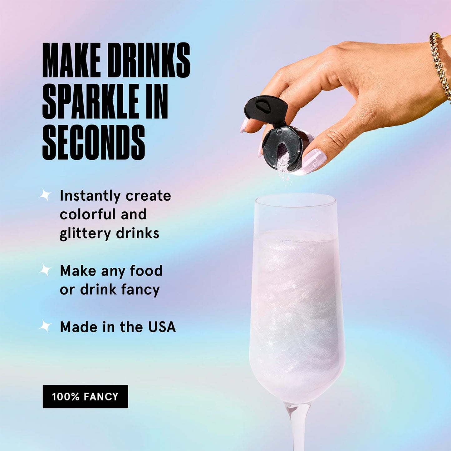 Fancy Sprinkles Moonstone Iridescent Edible Glitter Set, 100% Edible Glitter For Sparkling Food & Drinks, No Taste Or Texture, (