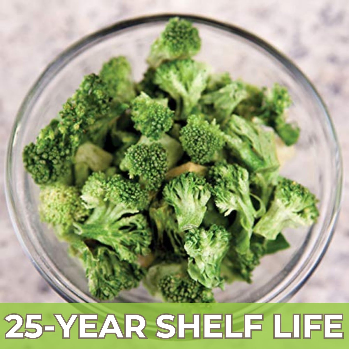 Nutristore Freeze Dried Broccoli | Survival Emergency Veggie Supply, Healthy Meals, Camping | Made In Usa | 25 Year Shelf Life |