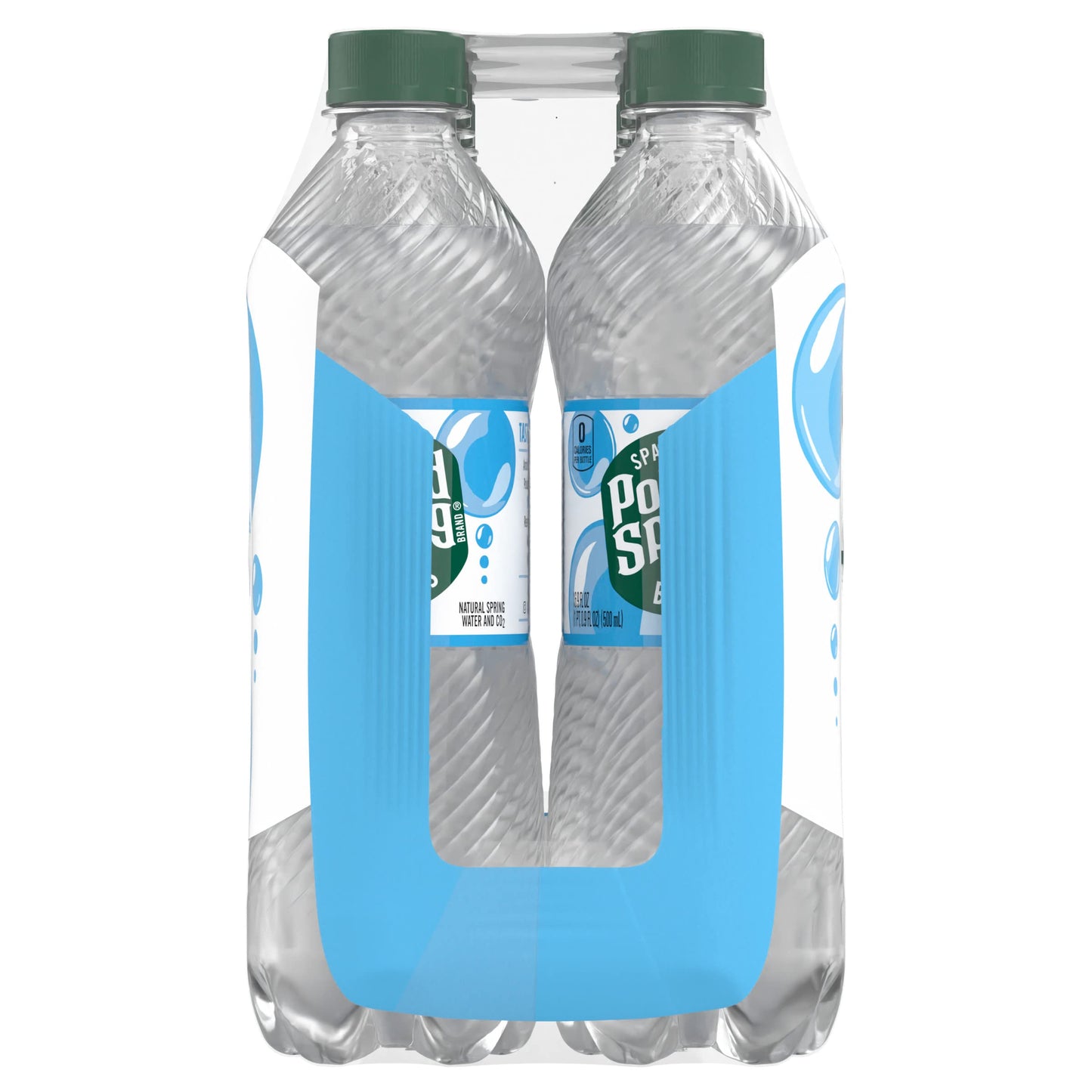 Poland Spring Sparkling Water, Simply Bubbles, 16.9 oz. Bottles (Pack of 8)