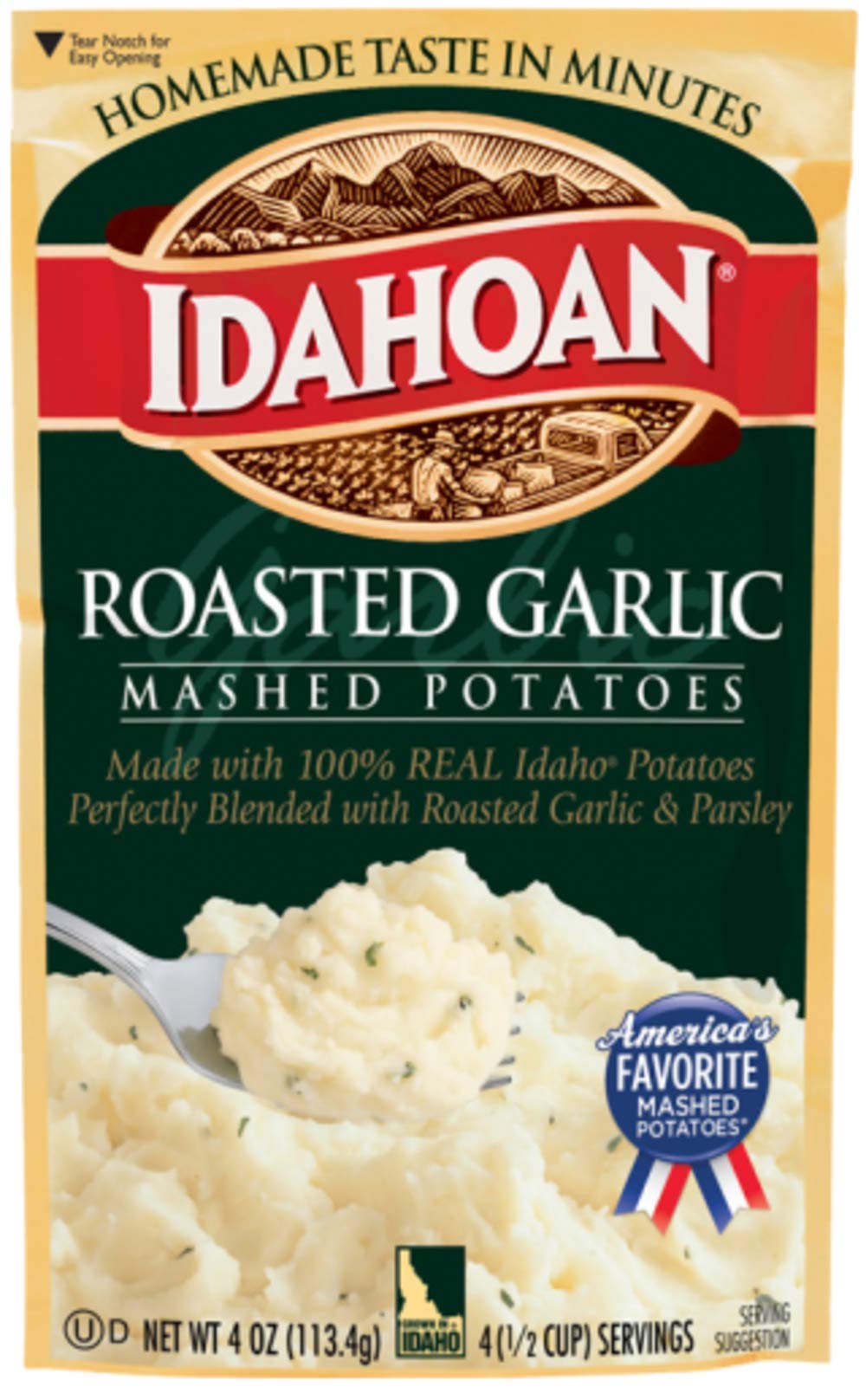 Idahoan Variety Pack Flavored Mashed Potatoes, Made with Gluten-Free 100-Percent Real Idaho Potatoes, 4oz (Pack of 12)
