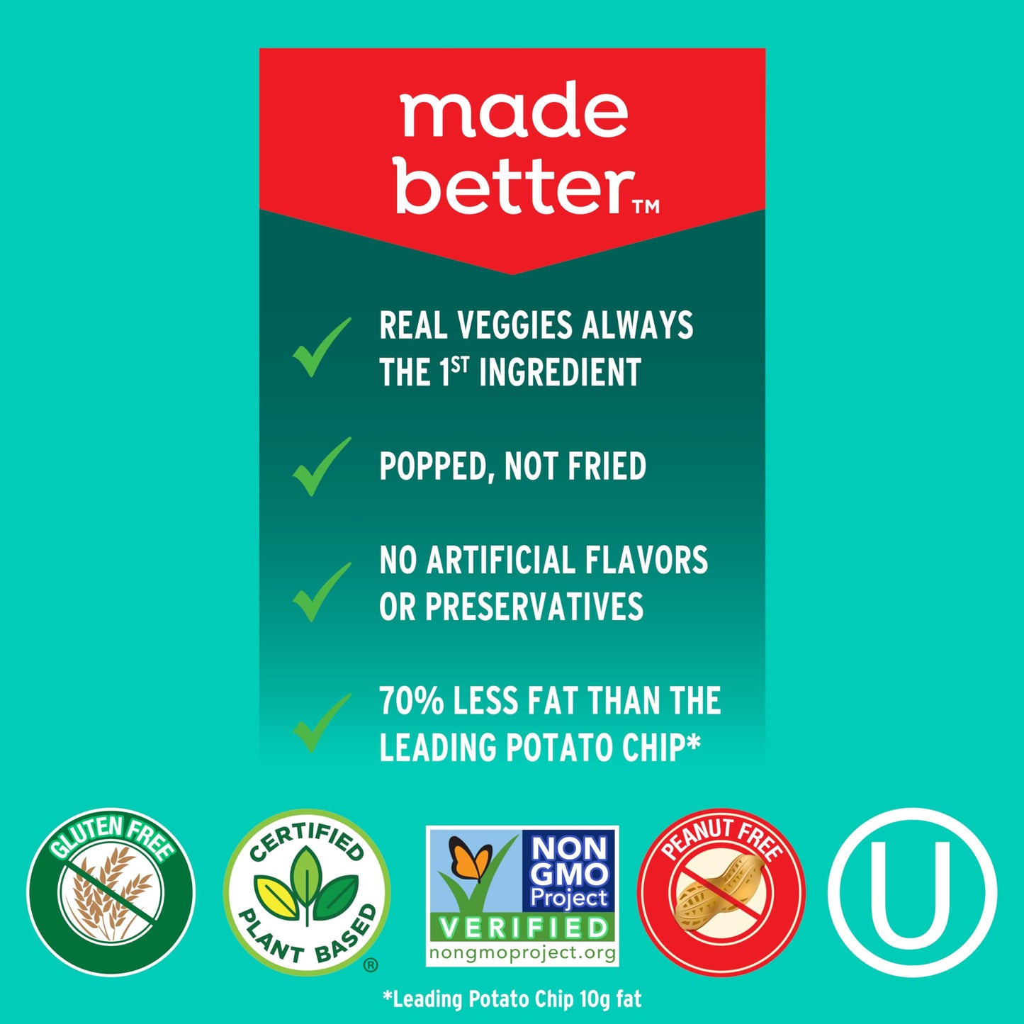 Breton Veggie Crisps Sea Salt (Pack Of 12) - Popped Not Fried Crisps, Made With Real Vegetables, Light And Crispy Gluten Free Ch