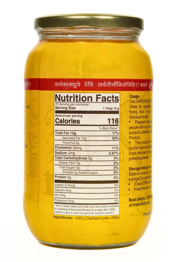 Shree Radhey A2 Bilona Gir Cow Ghee | 1 Litre | Traditional Bilona Method | Cultured | Premium | Immunity Booster | Pure | Natur