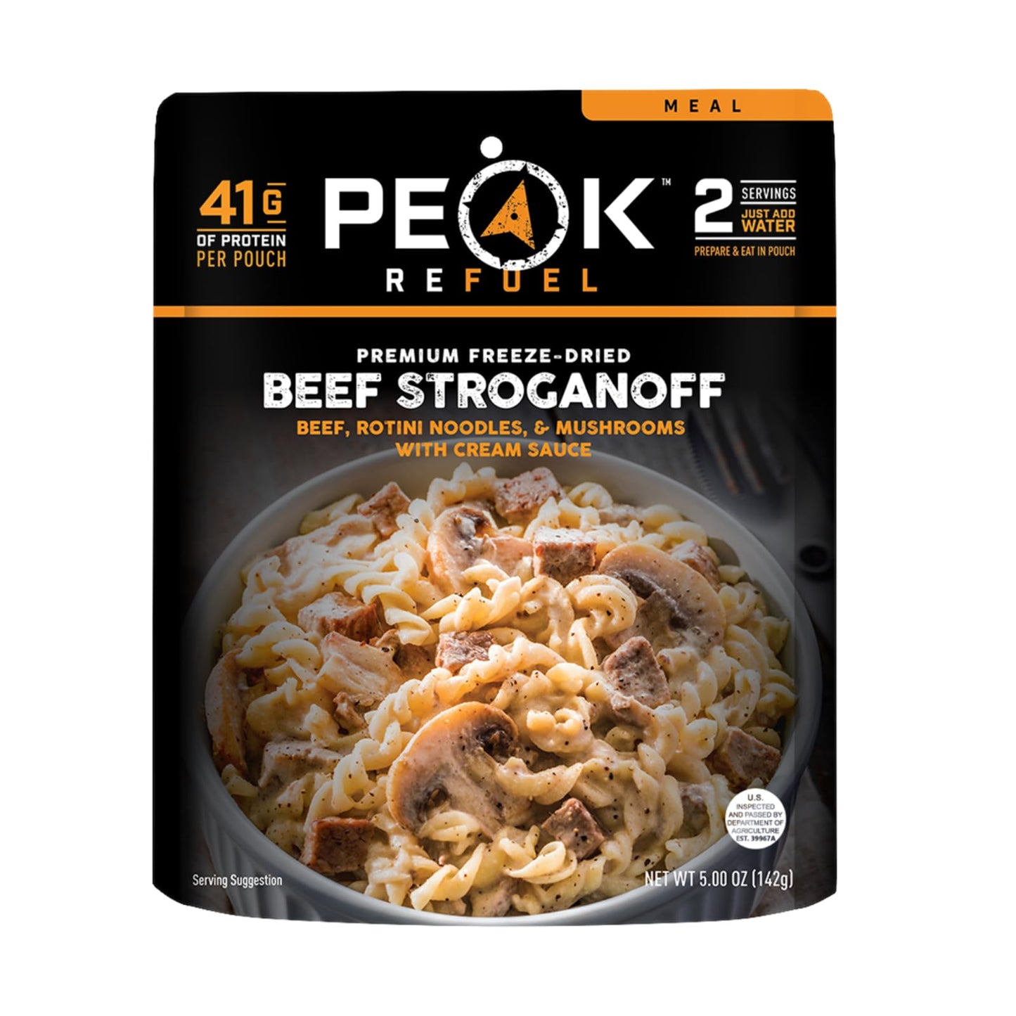 Peak Refuel Beef Stroganoff | Freeze Dried Backpacking And Camping Food | Amazing Taste | High Protein | Real Meat | Quick Prep Meals