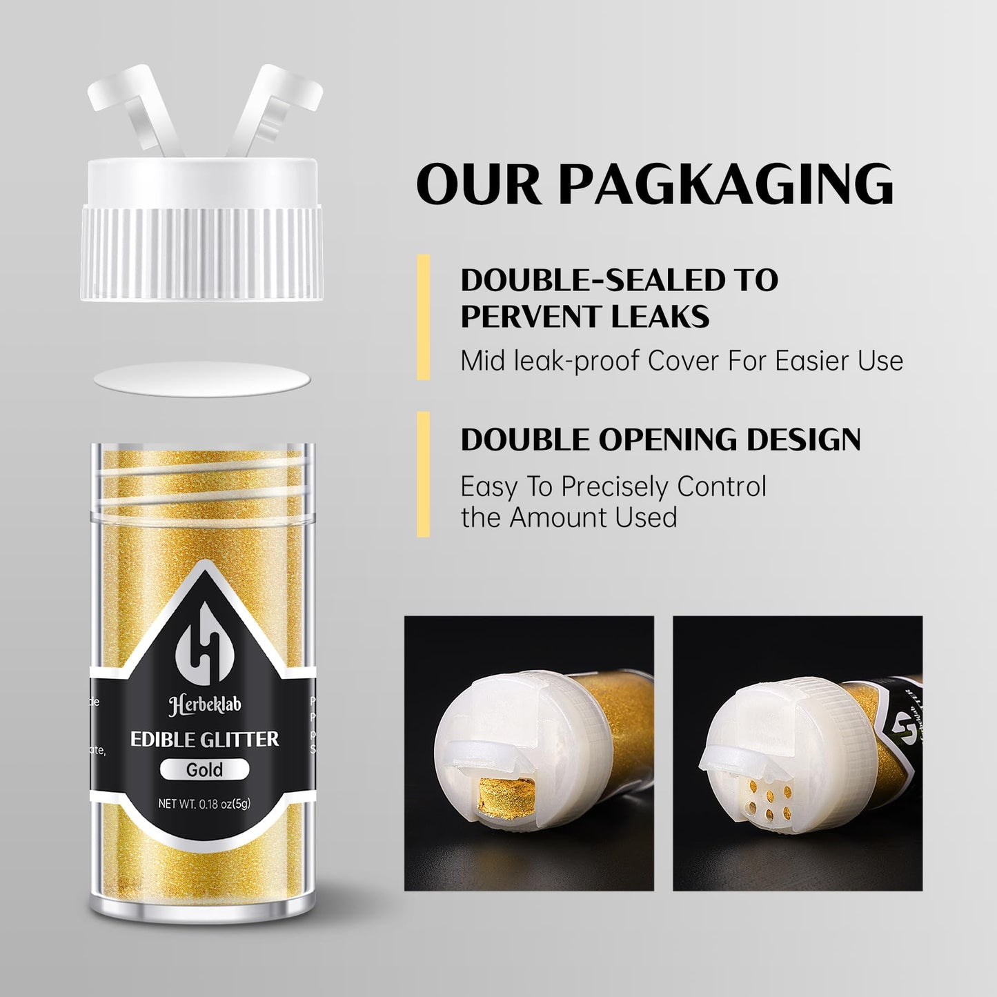 Edible Glitter For Cocktails - 4 Colors Gold Luster Dust Edible Drink Glitter Food Grade Metallic Shimmer Powder Cake Sprinkles