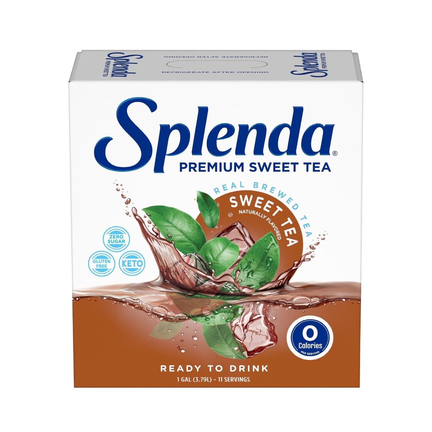 Splenda Enhanced Sweet Tea On Tap, 1 Gallon Bag In Box Ready To Drink Liquid, Sweet Tea, 128 Fl Oz