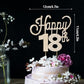 Lingteer Happy 18Th Birthday Gold Rhinestone Cake Topper - Cheers To 18Th Birthday Eighteen Years Old Party Cake Centerpieces To