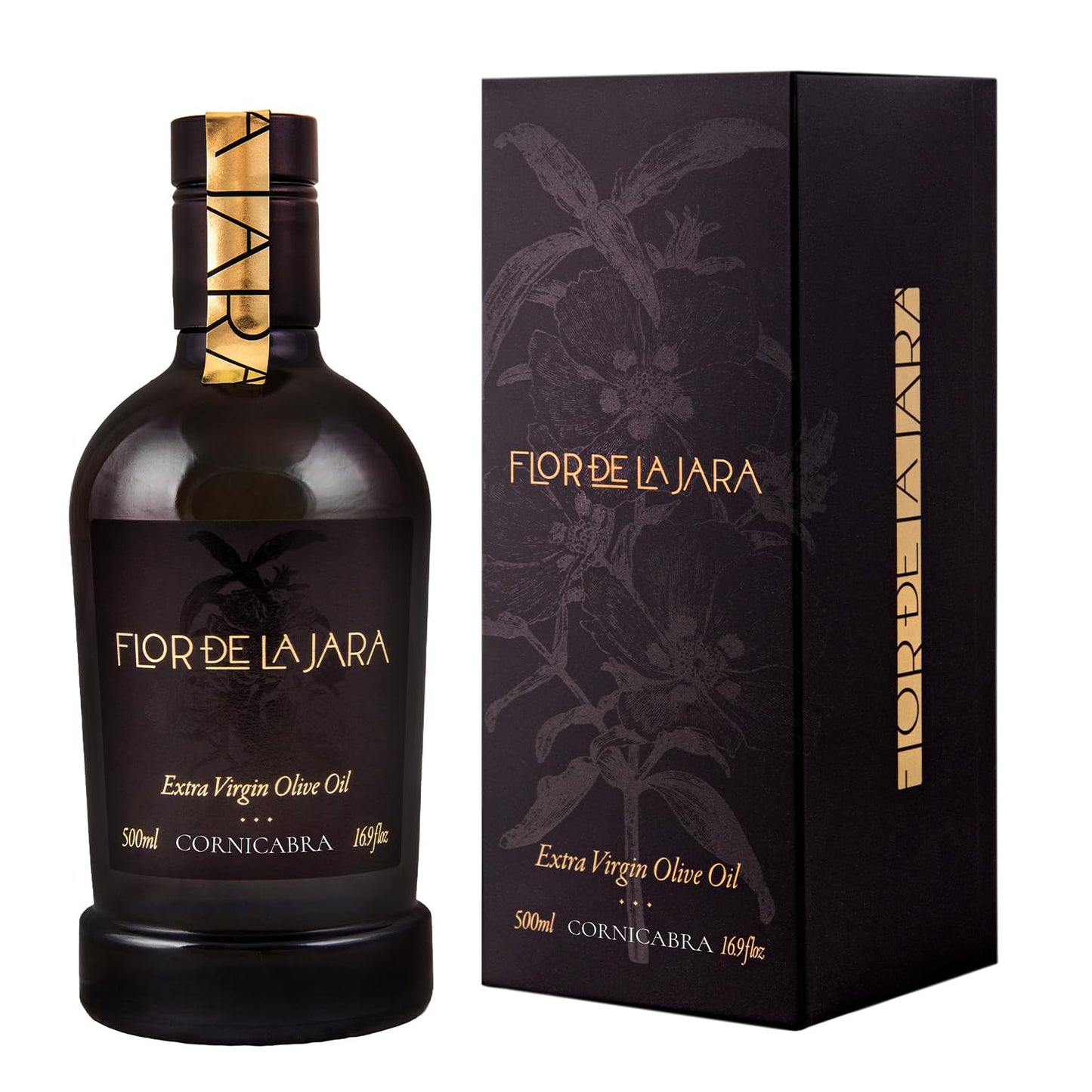FLOR DE LA JARA Premium Extra Virgin Olive Oil from Spain, First Cold Pressed, Polyphenol-Rich, Monovarietal Cornicabra, Hand-Ha