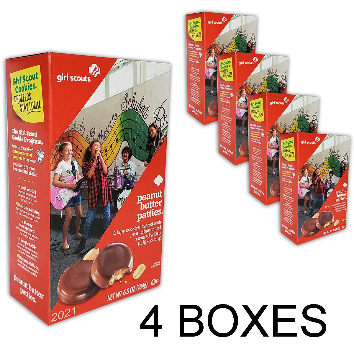 Girl Scout Cookies Peanut Butter Patties (Pack Of 4)