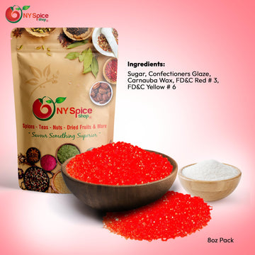 Ny Spice Shop Red Sanding Sugar For Memorial Day - 1 Pound Sweet Colorful Edible Sprinkles For Candy Dish - Chocolate Sprinkles