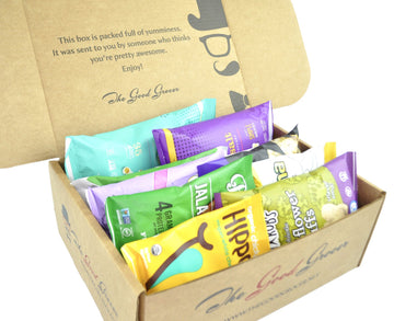 Deluxe Vegan Snacks Care Package: Delicious Vegan Jerky, Protein Bars, Cookies, Chips, Puffs, Fruit & Nuts, Healthy Gift Basket