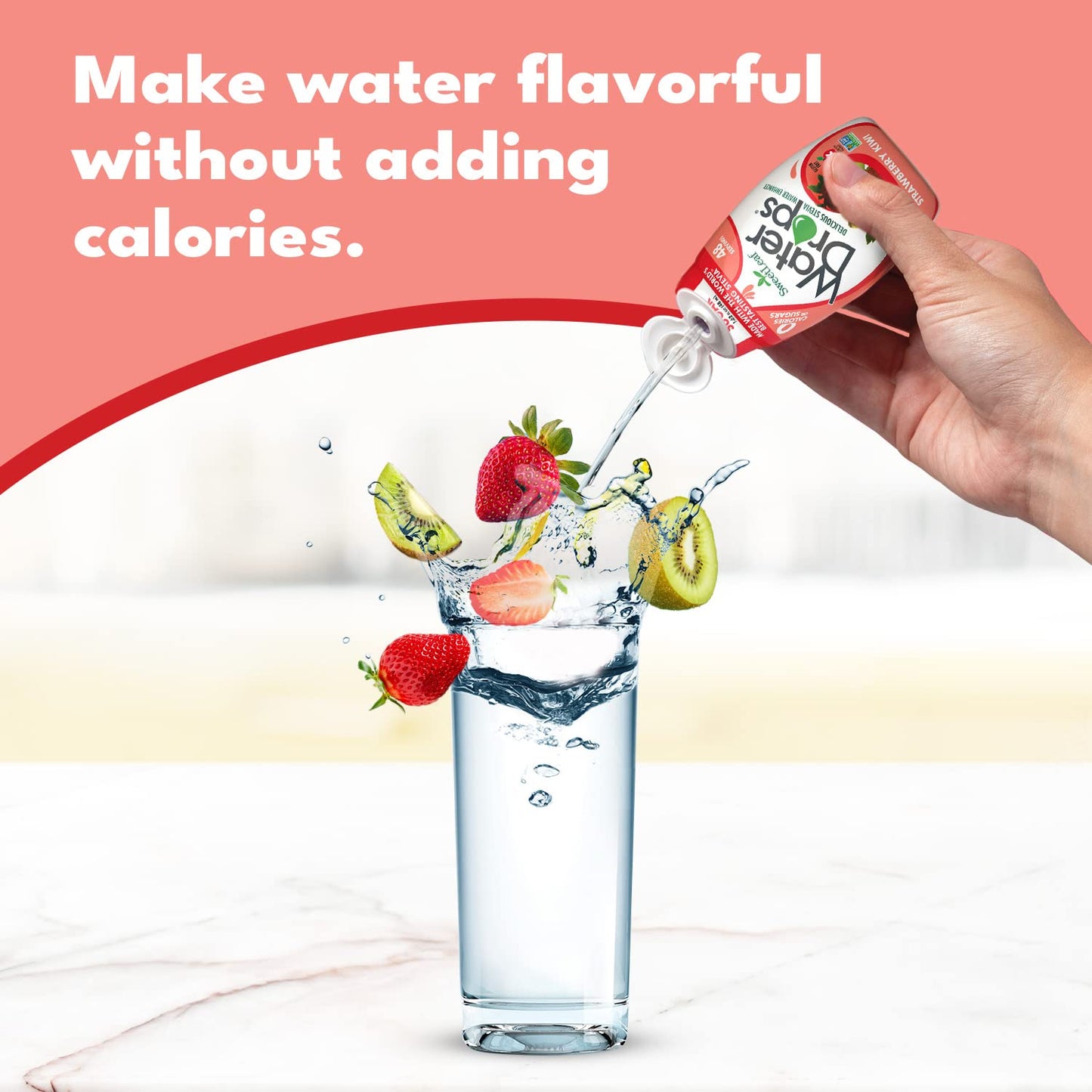Sweetleaf Water Drops, Strawberry Kiwi - Sugar-Free Water Enhancer Drops, Stevia & Monk Fruit Sweetener Water Flavoring, 1.62 Oz