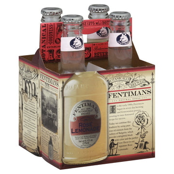 Fentimans Sparkling Rose Lemonade - Sparkling Pink Lemonade with Natural Ingredients & Pure Rose Extract, Mixer, Craft Soda, Bot