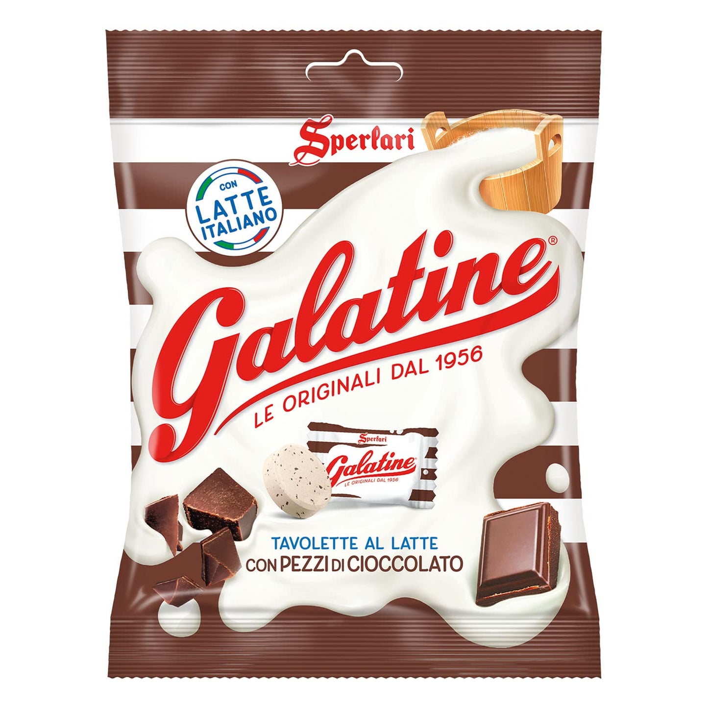 Sperlari Galatine Chocolate Milk Candy Bags  Individually Wrapped Italian Pieces  115 Gr / 4.05 Ounce Bag (1-Pack)