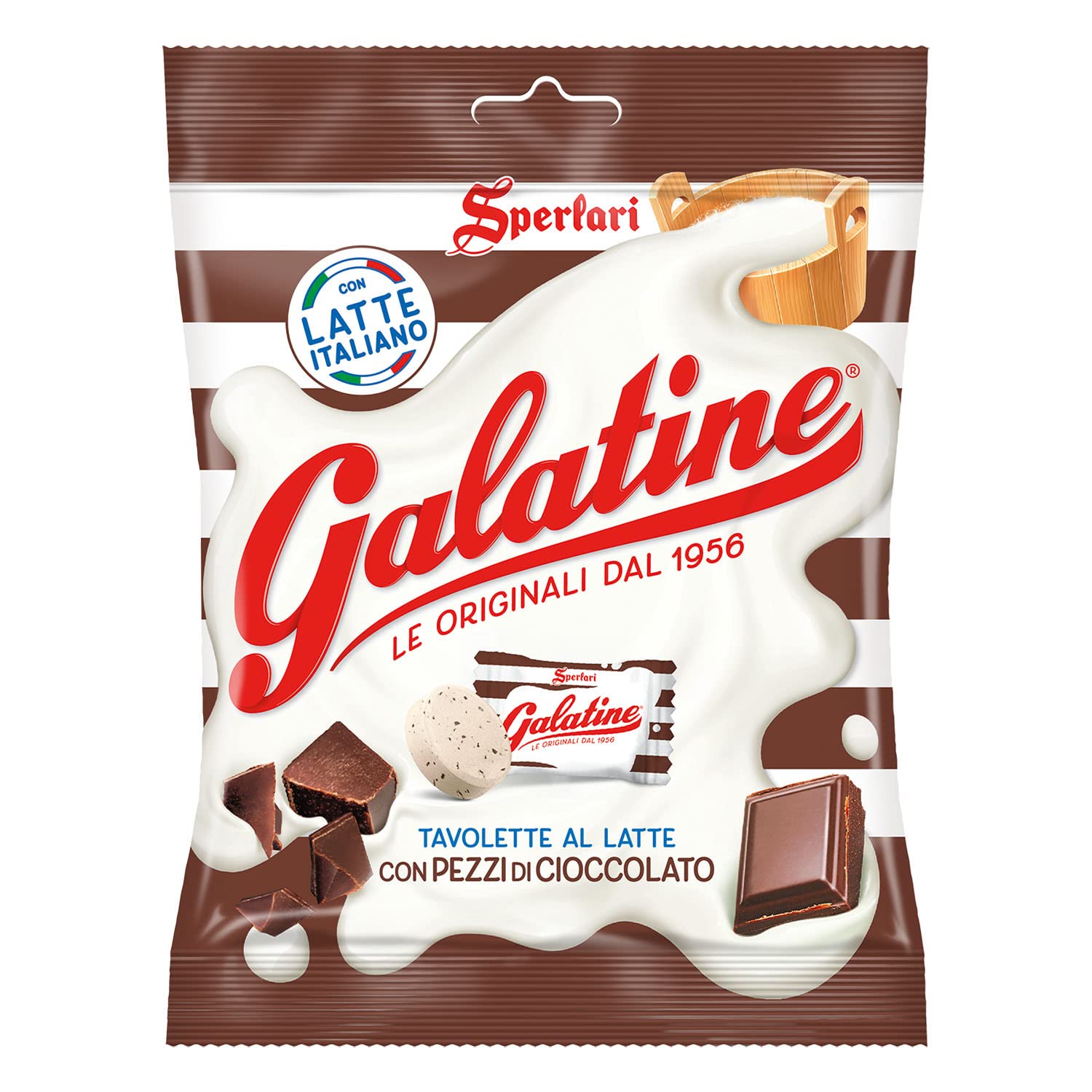 Sperlari Galatine Chocolate Milk Candy Bags  Individually Wrapped Italian Pieces  115 Gr / 4.05 Ounce Bag (1-Pack)