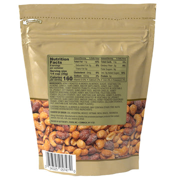 Setton Farms Honey Roasted Mixed Nuts, 9 Oz. Bag, Kosher - Perfect Snack for Nut Lovers