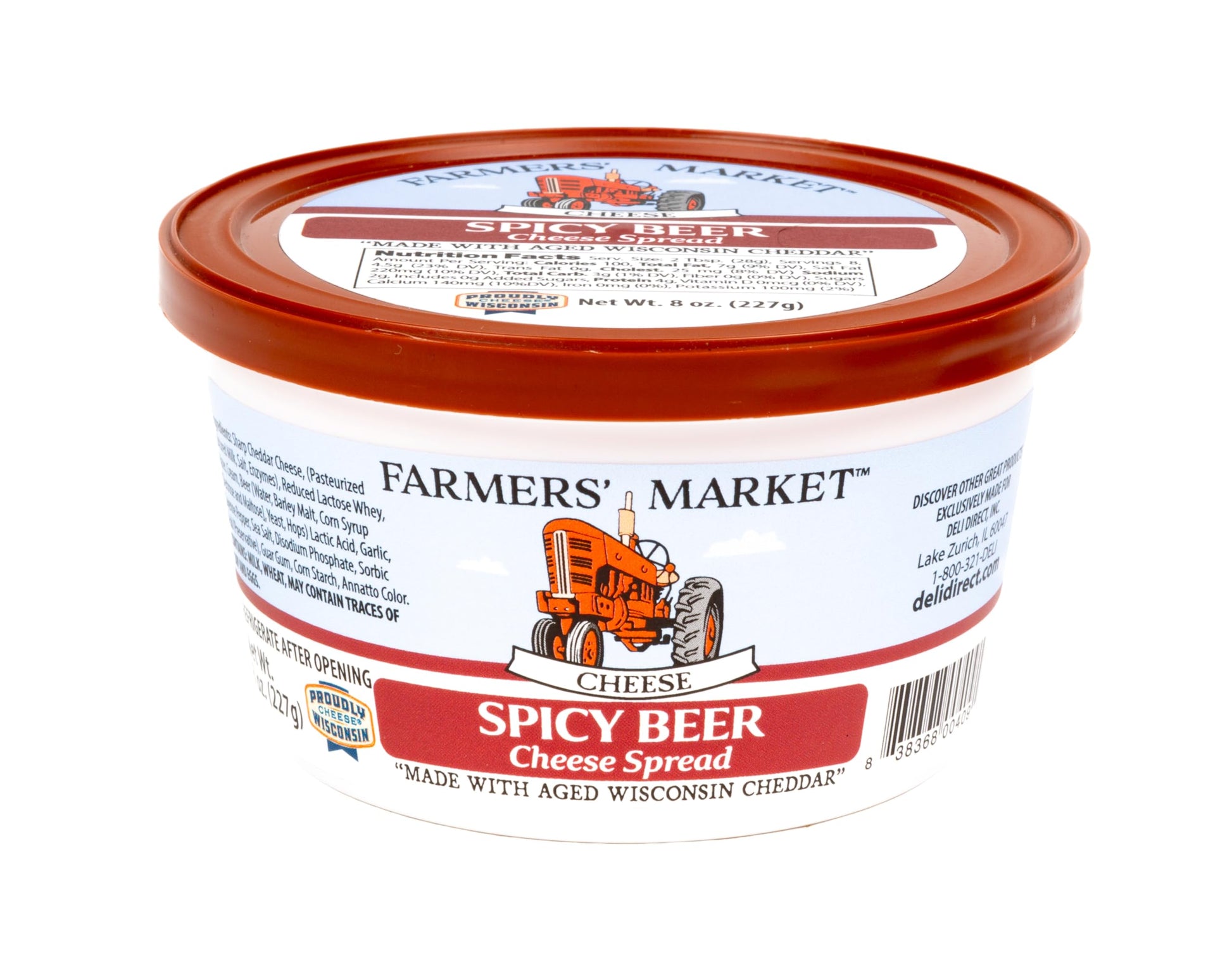 Deli Direct Cheese Spread, Spicy Beer Flavor, Great for Snacks, 1pk