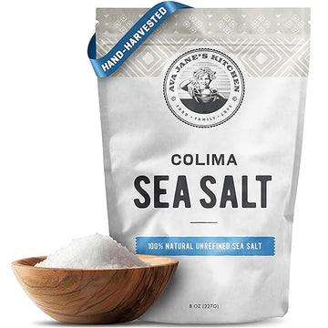Ava Janes Kitchen - Colima Coarse Sea Salt - 100% Unrefined, Natural, and Hand-Harvested - Protects Heart - Shapes Figure - Boo