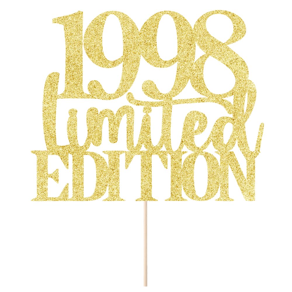 Special Release 1998 Cake Topper 27Th Birthday Happy Birthday Cake Topper Men And Women Cheer 27 Years Old Handmade Golden Glitter Cake Decoration