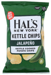 Hal's New York Kettle Chips, Jalapeo Kettle Cooked Potato Chips, No Artificial Colors or Flavors, Kosher, Gluten Free, 5 Ounce (