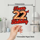 Happy 22Nd Birthday Cake Topper Fluorescent Flashing Night Out Hen Movie Nightclub Theme Decor Supplies Woman Man Happy Birthday