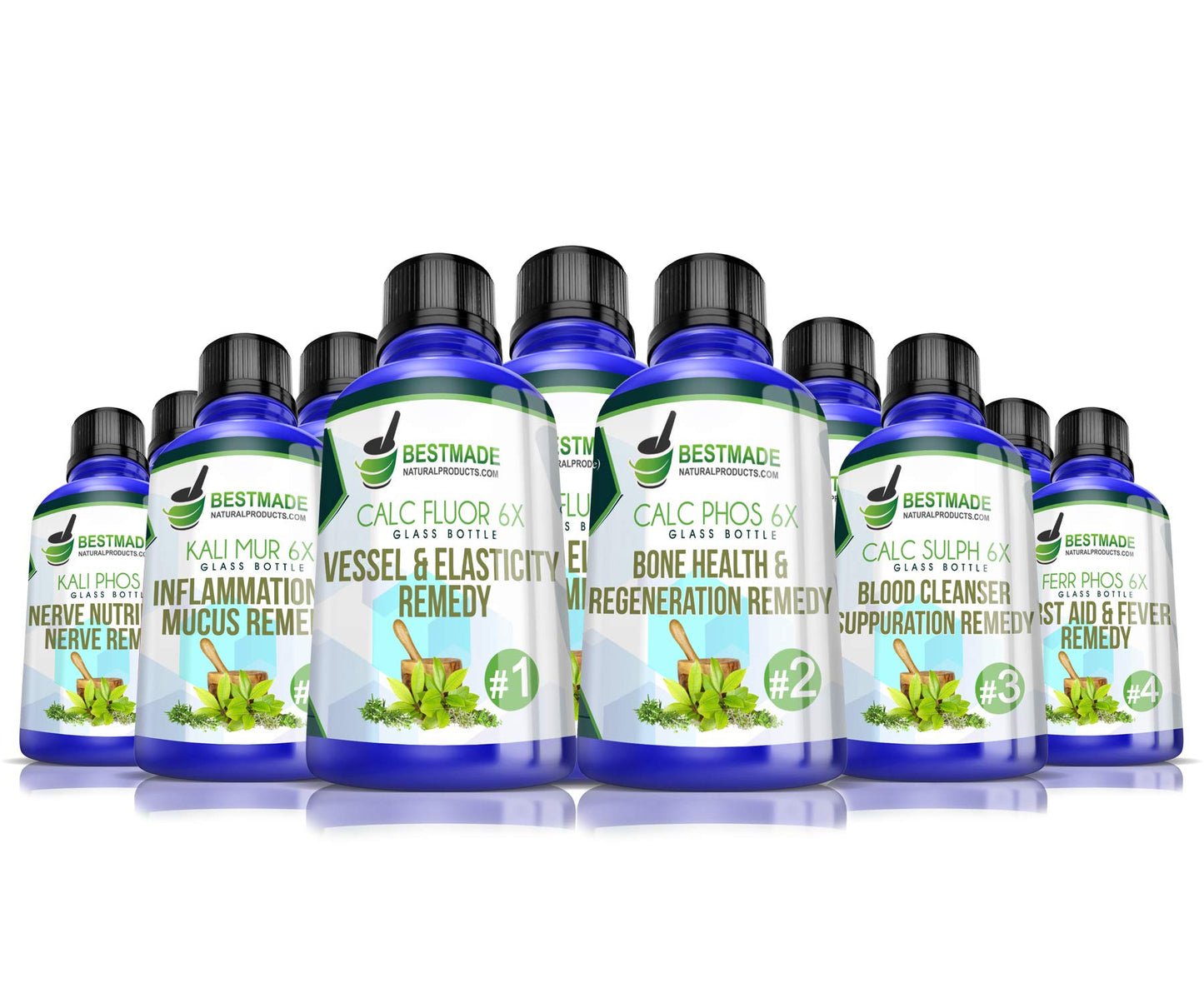Bestmade Classic Tissue Cell Salt Kit - 12 Schussler Cell Salts, 350 Pellets Each, 12 Count