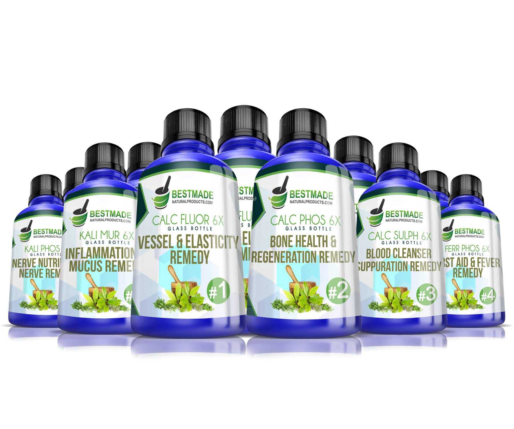 Bestmade Classic Tissue Cell Salt Kit - 12 Schussler Cell Salts, 350 Pellets Each, 12 Count