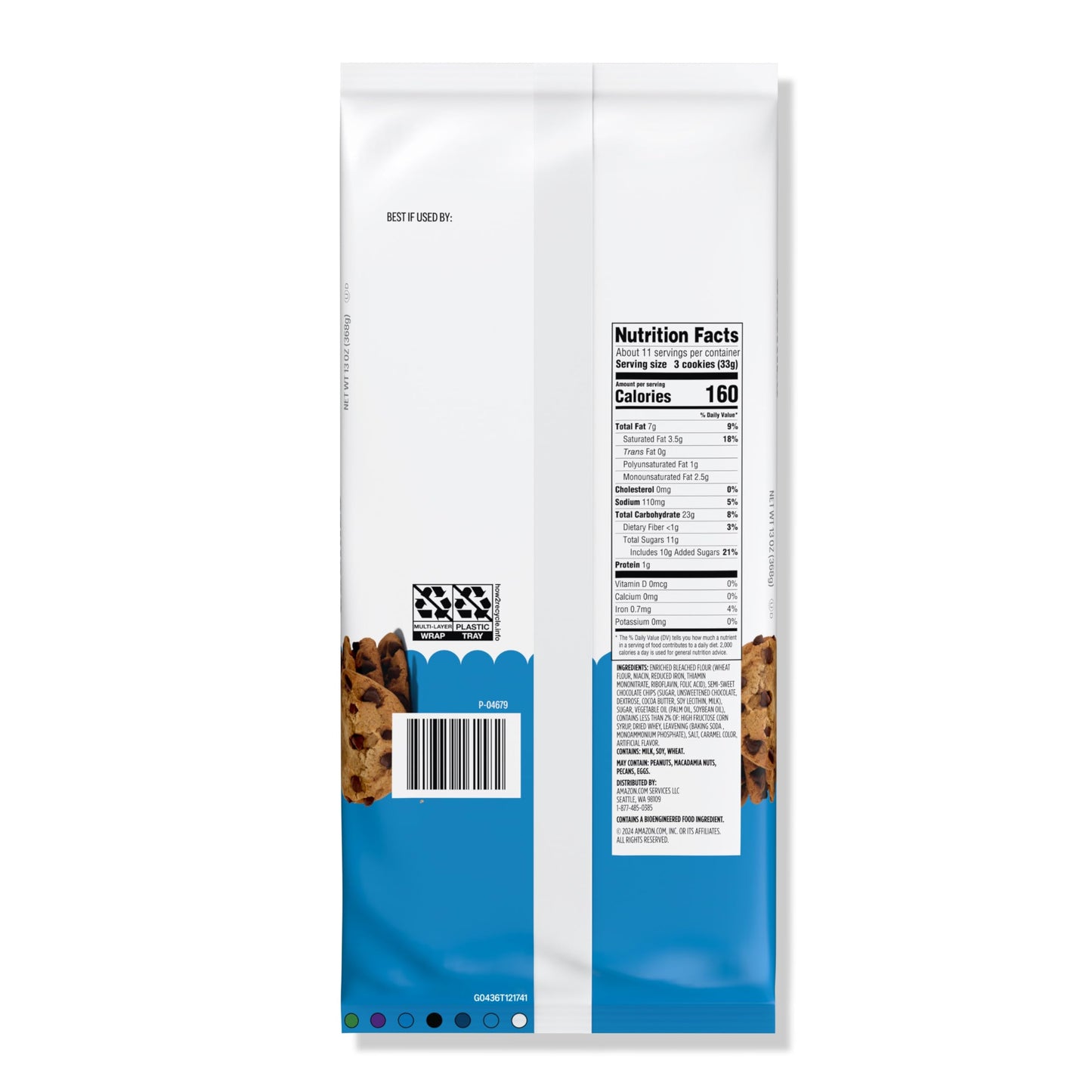 Large Online Retailer Grocery, Chocolate Chip Cookies, 13 Oz (Previously Happy Belly, Packaging May Vary)