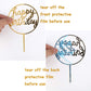 Diyasy 8 Pcs Gold Happy Birthday Cake Toppers,Acrylic Cake Toppers Set Double-Sided Glitter Cake Decoration For Children And Adu