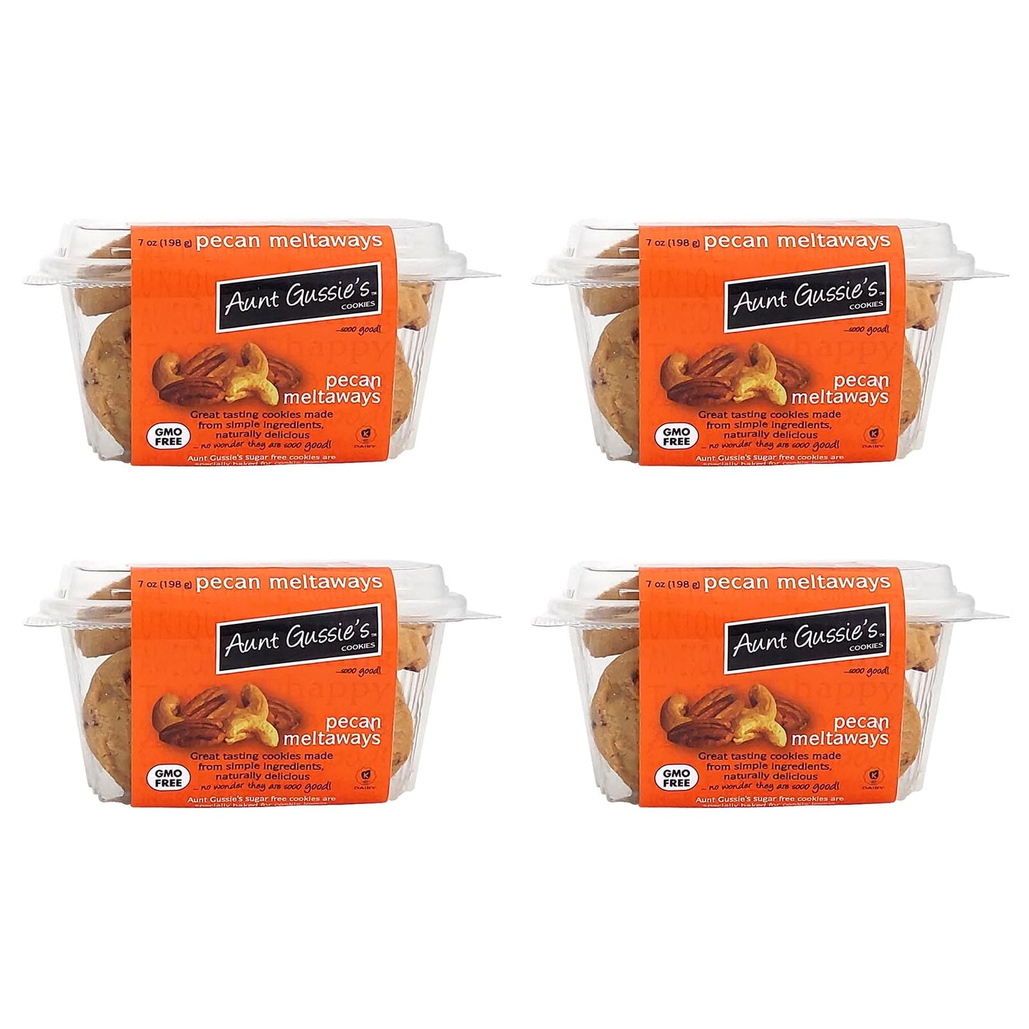 Aunt Gussie'S - Sugar Free Wheat Pecan Meltaway - 4 Pack