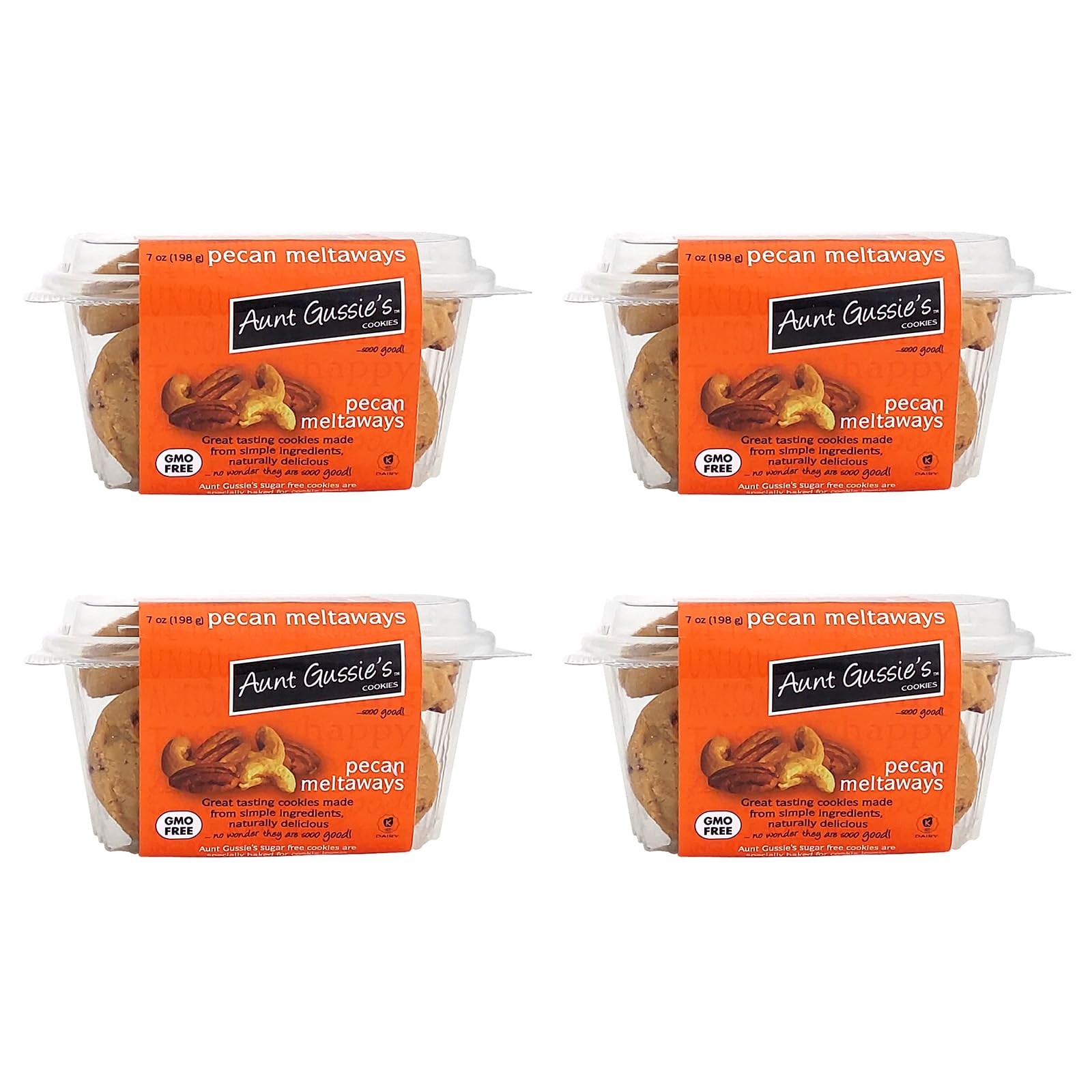 Aunt Gussie'S - Sugar Free Wheat Pecan Meltaway - 4 Pack