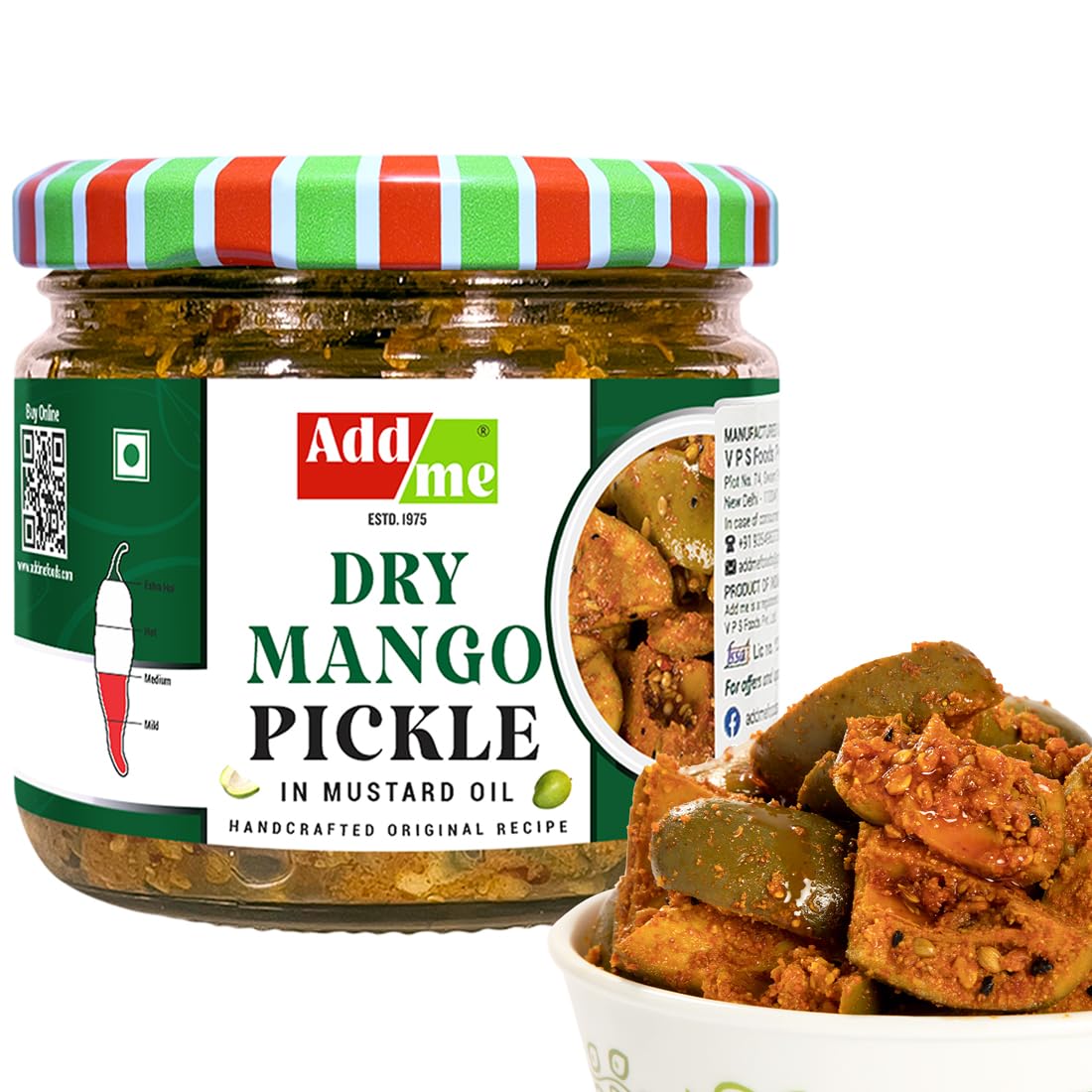 Add Me Homemade Sukha North Indian Aam Ka Achar 300 G, Fresh Dry Mango Pickle Very Less Mustard Oil 300Gm Mothers Made Ready To