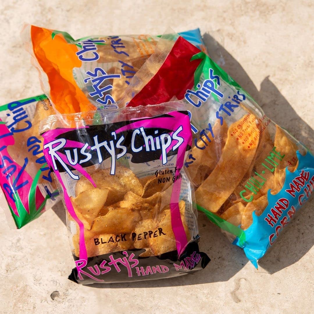 Rustys Chips - Crunchy & Healthy Chips for a Quick Bite - Gluten Free Chips, No Preservatives, Non-GMO, Vegan-Friendly Snack Pac