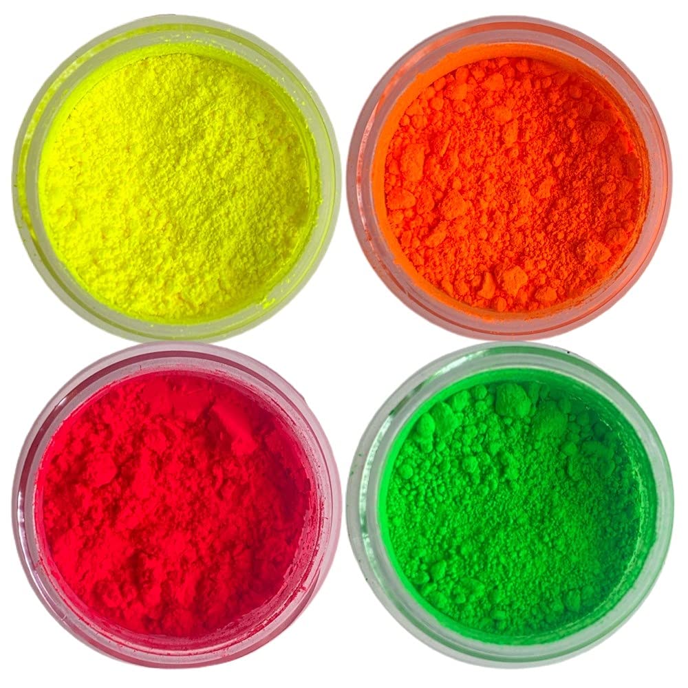 Oh! Sweet Art Edible Petal Dust, Neon Food-Grade Coloring, 4 Count, 4 Grams Each Jar for Cakes and Cupcakes