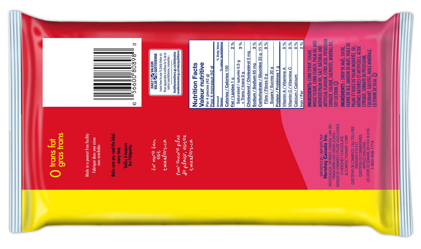 Twizzlers Super Nibs Cherry Flavored (623G / 22Oz Per Pack)