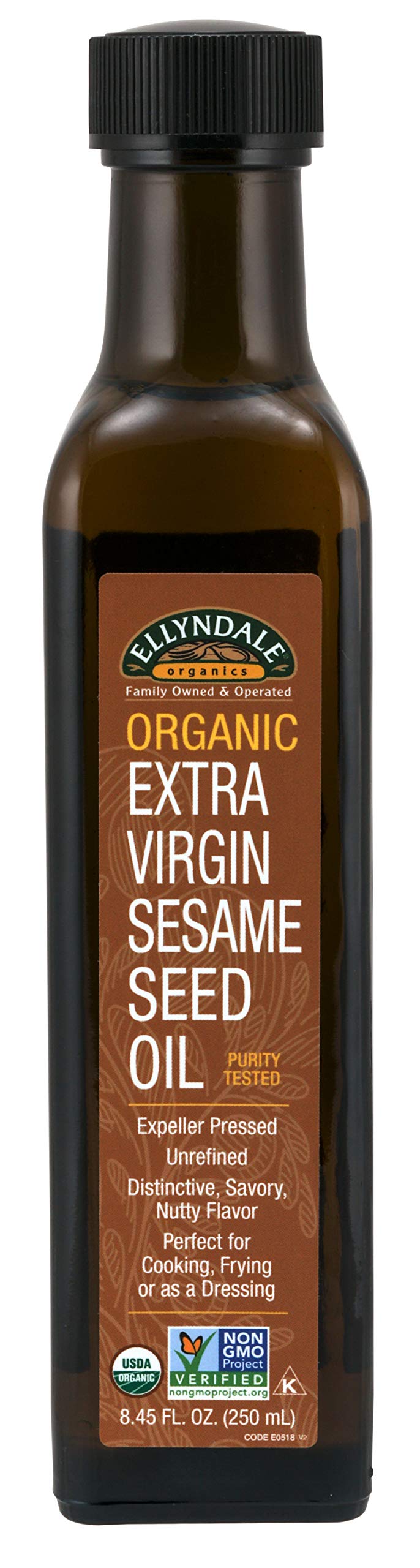 NOW Foods Organic Extra Virgin Sesame Seed Oil, 8.45 Fl Oz, Model NOWF5183